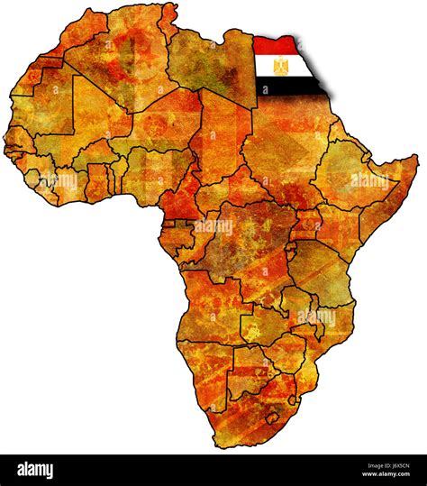 Egypt on a Map of Africa